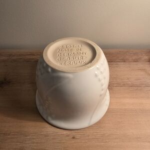 Vintage Elegant White Ceramic 1940s GERMAN Pottery Planter, German Vase